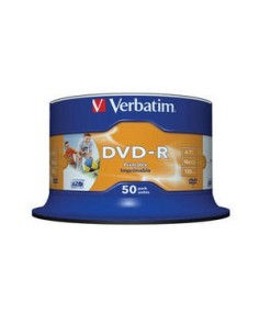 Verbatim DVD-R Wide Inkjet Printable No ID Brand 4,7 GB 25 pz