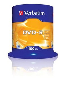 Verbatim DVD-R Matt Silver 4,7 GB 100 pz