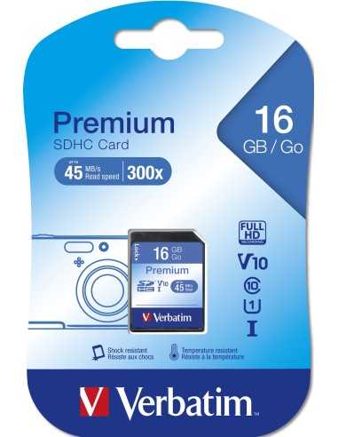 Verbatim Premium 16 GB SDHC Classe 10