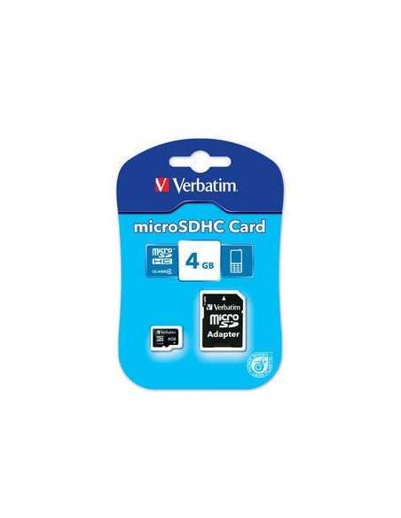 Verbatim Micro SDHC 4GB - Class 4 with adapter MicroSDHC
