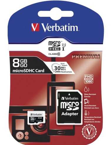 Verbatim Premium 8 GB MicroSDHC Classe 10