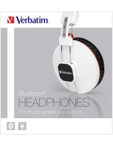 Verbatim 44403 cuffia e auricolare Wireless A Padiglione Musica e Chiamate Bluetooth Bianco
