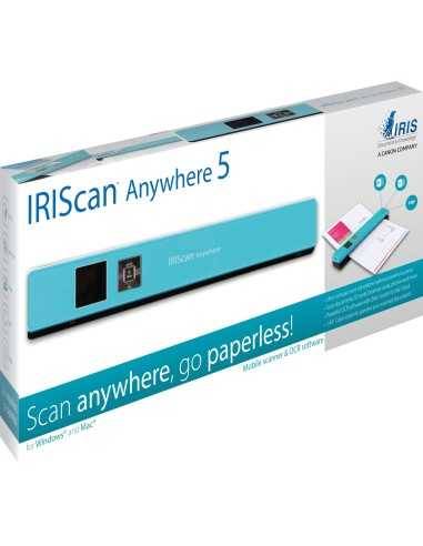 I.R.I.S. IRIScan Anywhere 5 Scanner ADF 1200 x 1200 DPI A4 Turchese