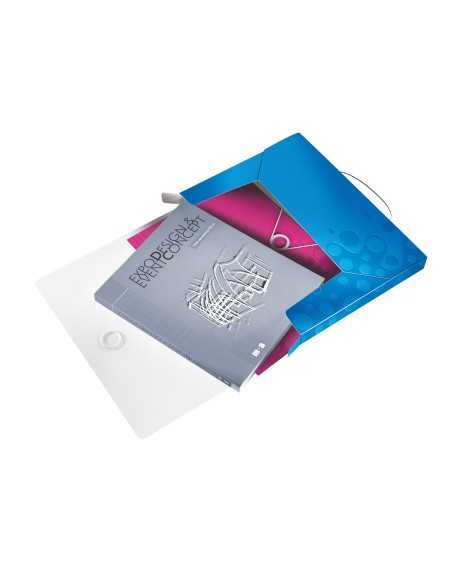 Leitz WOW Polipropilene (PP) Blu, Metallico A4