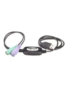 DELL 470-10915 adattatore per inversione del genere dei cavi 2 x 6 pin mini-DIN (PS 2 style) x 4 PIN USB Type A Nero