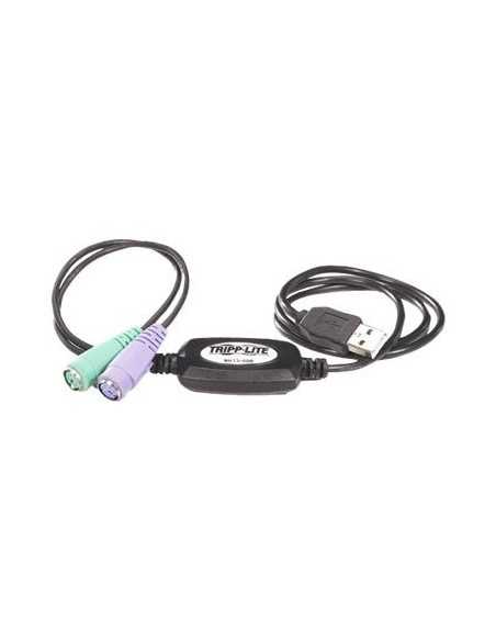 DELL 470-10915 adattatore per inversione del genere dei cavi 2 x 6 pin mini-DIN (PS 2 style) x 4 PIN USB Type A Nero