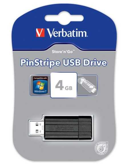 Verbatim PinStripe 4GB unità flash USB USB tipo A 2.0 Nero