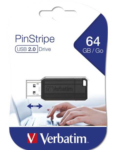 Verbatim PinStripe - Memoria USB da 64 GB - Nero