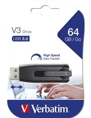 Verbatim V3 - Memoria USB 3.0 64 GB - Nero