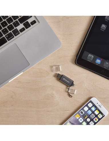 Verbatim iStore 'n' Go unità flash USB 32 GB USB Type-A   Lightning 3.2 Gen 1 (3.1 Gen 1) Grigio