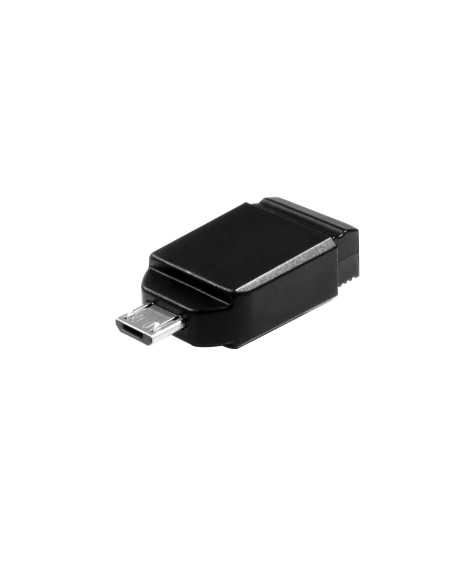 Verbatim Nano - Memoria USB da 16 GB con Adattatore Micro USB - Nero