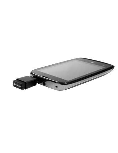 Verbatim Nano - Memoria USB da 16 GB con Adattatore Micro USB - Nero