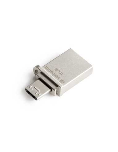 Verbatim Store 'n' Go OTG Micro unità flash USB 16 GB USB Type-A   Micro-USB 3.2 Gen 1 (3.1 Gen 1) Argento