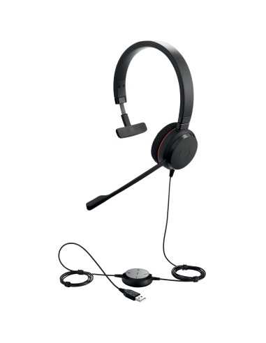 Jabra Evolve 20 MS Mono Auricolare Cablato A Padiglione Ufficio USB tipo A Nero