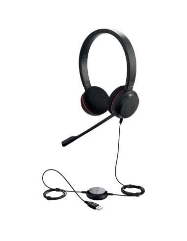 Jabra Evolve 20 MS Stereo Auricolare Cablato A Padiglione Ufficio USB tipo A Nero