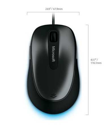 Microsoft Comfort 4500 mouse Ambidestro USB tipo A BlueTrack 1000 DPI