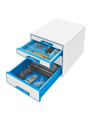 Leitz 52131036 organizzatore per cassetto di scrivania Blu, Metallico