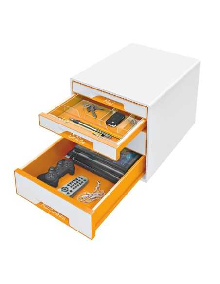 Leitz 52131044 organizzatore per cassetto di scrivania Metallico, Arancione