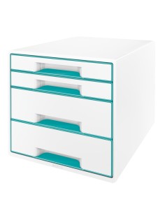Leitz WOW organizzatore per cassetto di scrivania Polistirolo Blu, Bianco