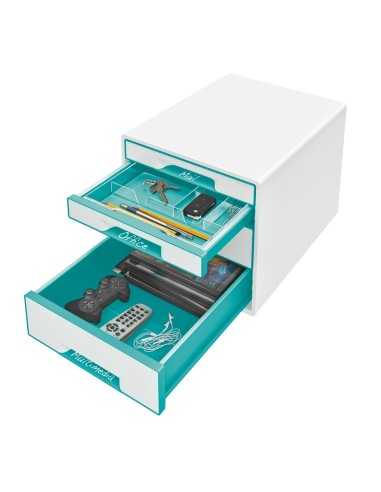 Leitz WOW organizzatore per cassetto di scrivania Polistirolo Blu, Bianco