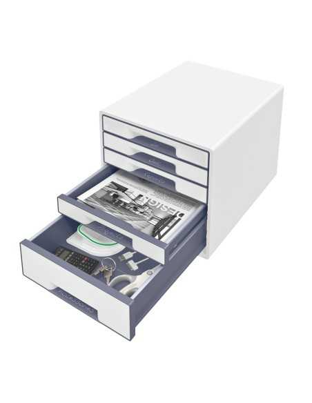 Leitz 52141001 scatola per la conservazione di documenti Polistirolo Grigio, Bianco