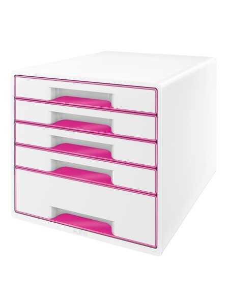 Leitz 52141023 organizzatore per cassetto di scrivania Polistirolo Rosa, Bianco