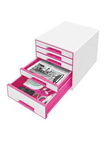 Leitz 52141023 organizzatore per cassetto di scrivania Polistirolo Rosa, Bianco