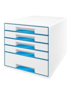 Leitz 52141036 organizzatore per cassetto di scrivania Polistirolo Blu, Bianco