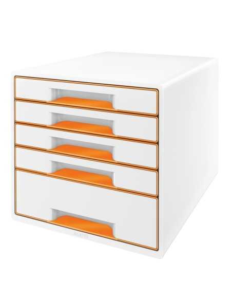 Leitz 52141044 organizzatore per cassetto di scrivania Polistirolo Arancione, Bianco