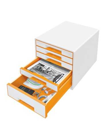 Leitz 52141044 organizzatore per cassetto di scrivania Polistirolo Arancione, Bianco