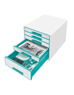 Leitz WOW organizzatore per cassetto di scrivania Polistirolo Blu, Bianco 2