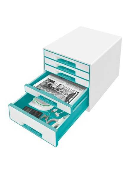 Leitz WOW organizzatore per cassetto di scrivania Polistirolo Blu, Bianco