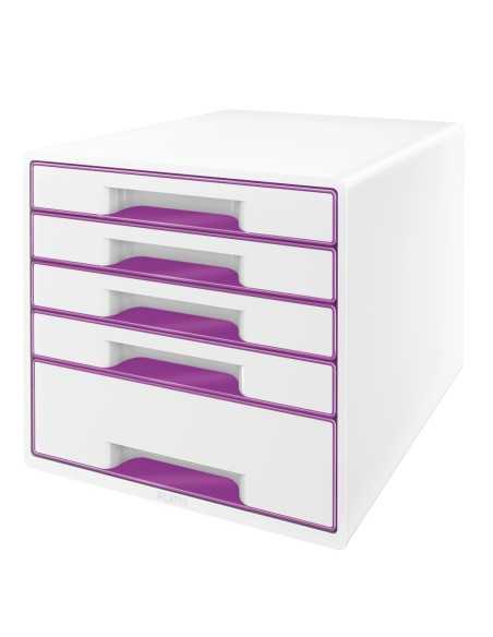 Leitz WOW organizzatore per cassetto di scrivania Polistirolo Porpora, Bianco