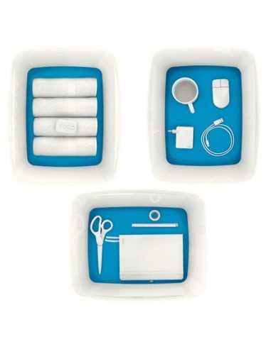 Leitz MyBox Vassoio di conservazione Rettangolare Acrilonitrile butadiene stirene (ABS) Blu, Bianco