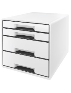 Leitz 52520001 organizzatore per cassetto di scrivania Polistirolo Nero, Bianco