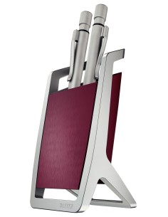Leitz 52550028 portapenne Metallo, Plastica Rosso, Argento 2