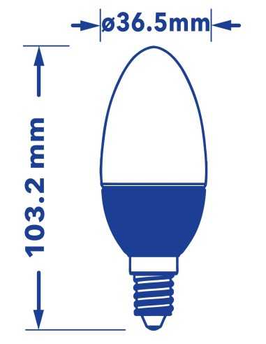 Verbatim LED Candela, smerigliata, E14, 4.5W