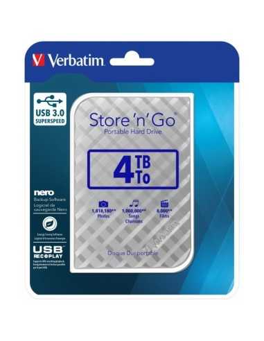 Verbatim Store'n'Go disco rigido esterno 4000 GB Argento
