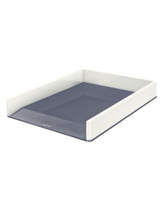 Leitz 53611001 vassoio da scrivania Polistirolo Metallico, Bianco