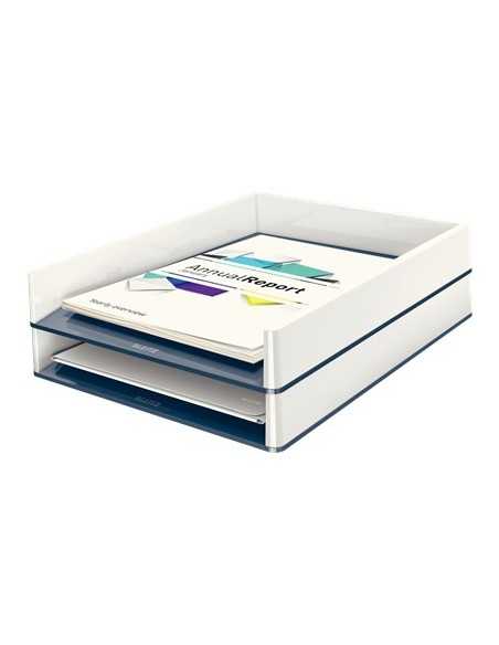 Leitz 53611001 vassoio da scrivania Polistirolo Metallico, Bianco