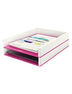 Leitz 53611023 vassoio da scrivania Polistirolo Metallico, Rosa 2