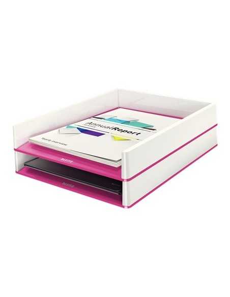 Leitz 53611023 vassoio da scrivania Polistirolo Metallico, Rosa
