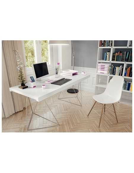 Leitz 53611023 vassoio da scrivania Polistirolo Metallico, Rosa