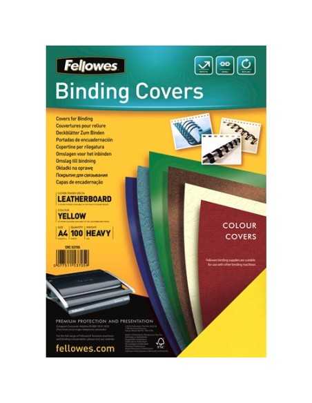 Fellowes 5370503 cartellina A4 Carta Giallo 100 pz