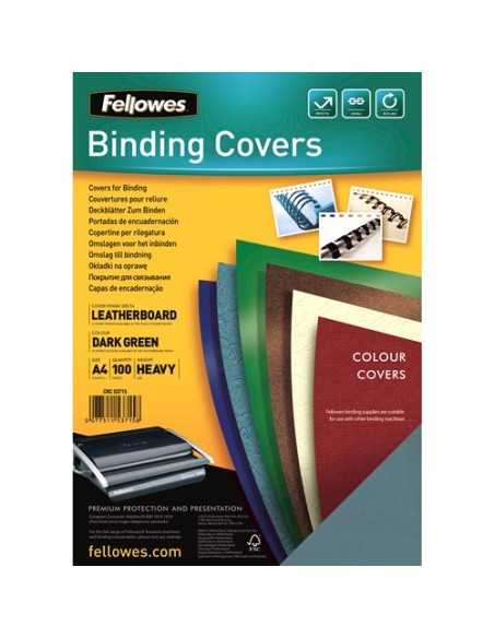 Fellowes 5371503 cartellina A4 Carta Verde 100 pz