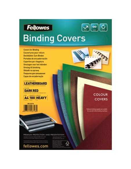Fellowes 5371603 cartellina A4 Carta Rosso 100 pz