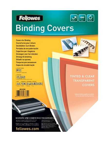 Fellowes 53762 cartellina Plastica Trasparente 100 pz