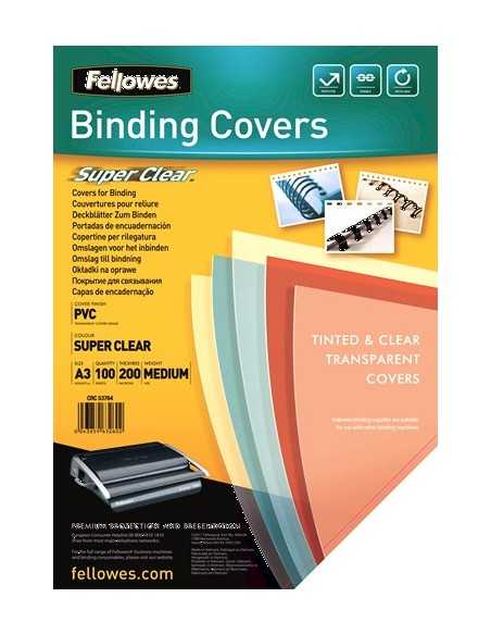Fellowes 53764 cartellina A3 PVC Trasparente 100 pz