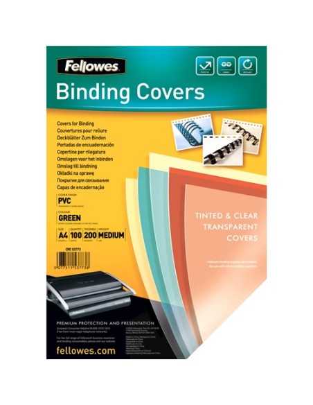 Fellowes 5377301 cartellina A4 Plastica Verde 100 pz