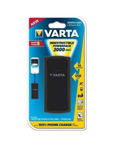 Varta Indestructible Powerpack 2000 Ioni di Litio 2000 mAh Nero